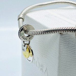 You & Me Forever Dangle Charm, Clear CZ